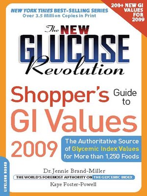 cover image of The New Glucose Revolution Shopper's Guide to GI Values 2009